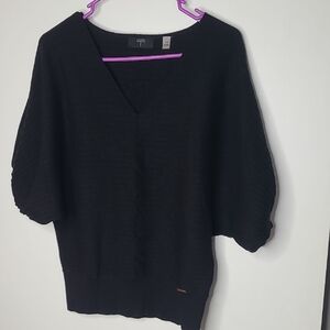 Tahari Black Knit Top